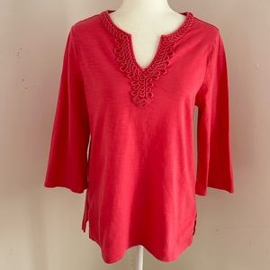 Talbots Salmon Cotton Tunic sz S